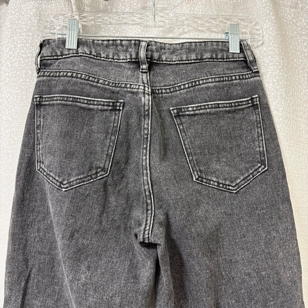 Pacsun Beverly Wash Denim Mom Jean High Rise Size 25 Faded Black Grunge 90's - Picture 4 of 10